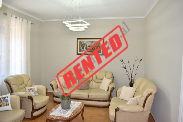 Two bedroom apartment for rent in Vangjel Meksi street in Tirana.
It is located on the first floor 